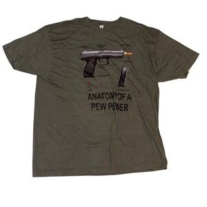 Exodus Arms Gun T-Shirt 3XL Pew Pewter Tee Tennessee US Flag